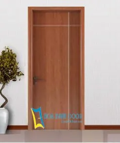 Cửa gỗ công nghiệp MDF phủ veneer KD.P1R2E