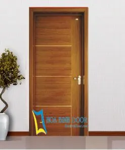 Cửa gỗ công nghiệp MDF phủ veneer KD.P1R4C