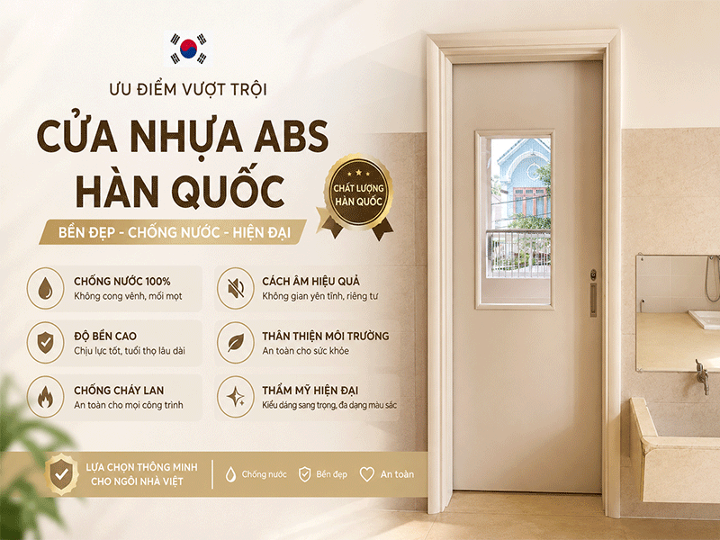 ưu điểm cửa nhựa abs hàn quốc