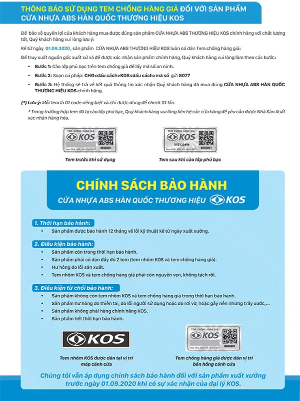 tem chống hàng giả hàng nhai abs kos