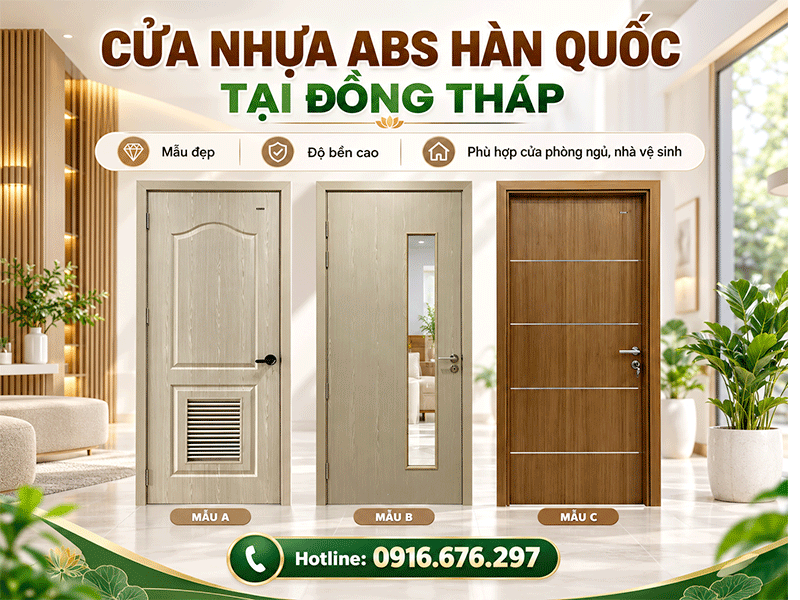 cửa nhựa abs hàn quốc tại đồng tháp