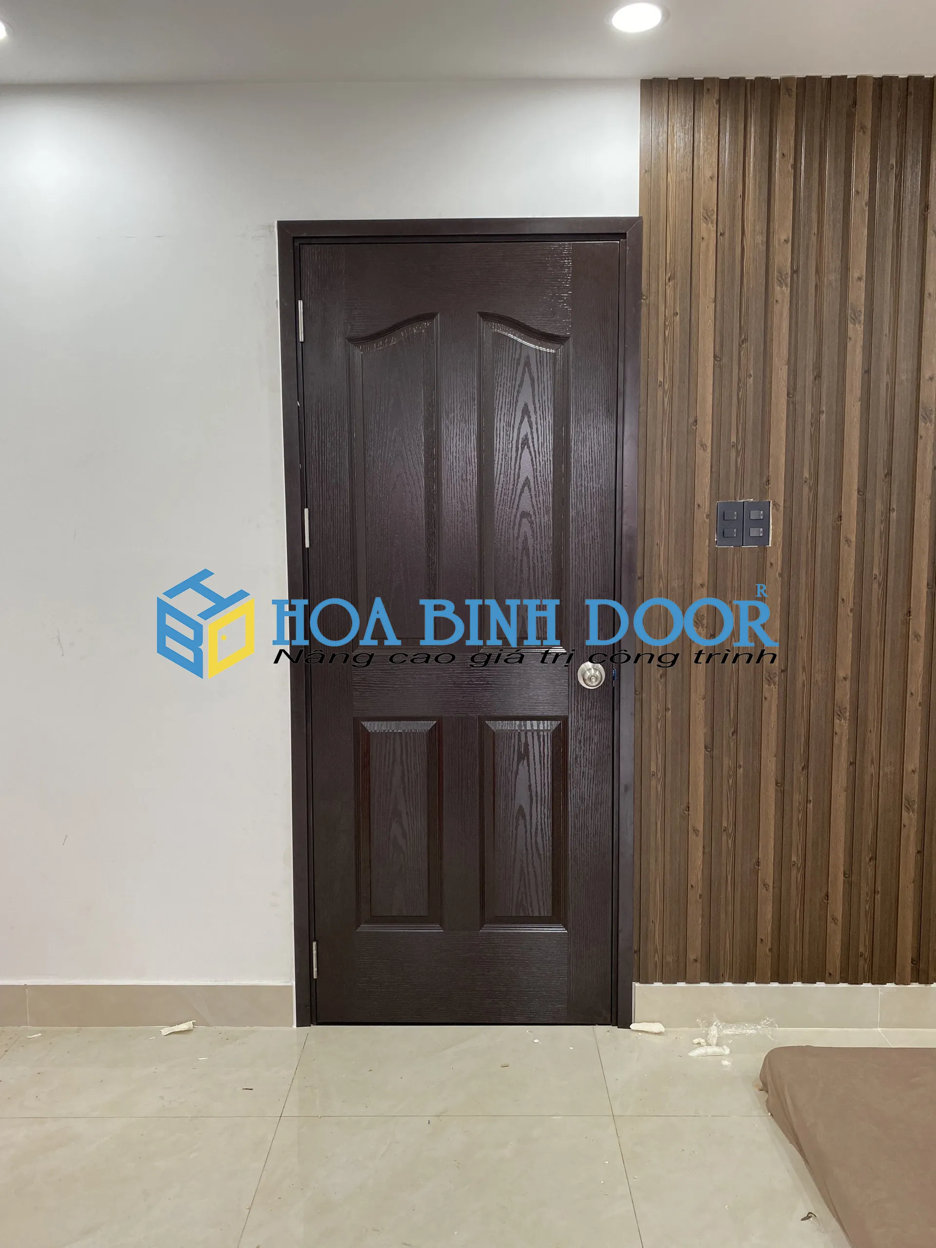 Cửa gỗ HDF tại Bến Tre - cửa gỗ công nghiệp