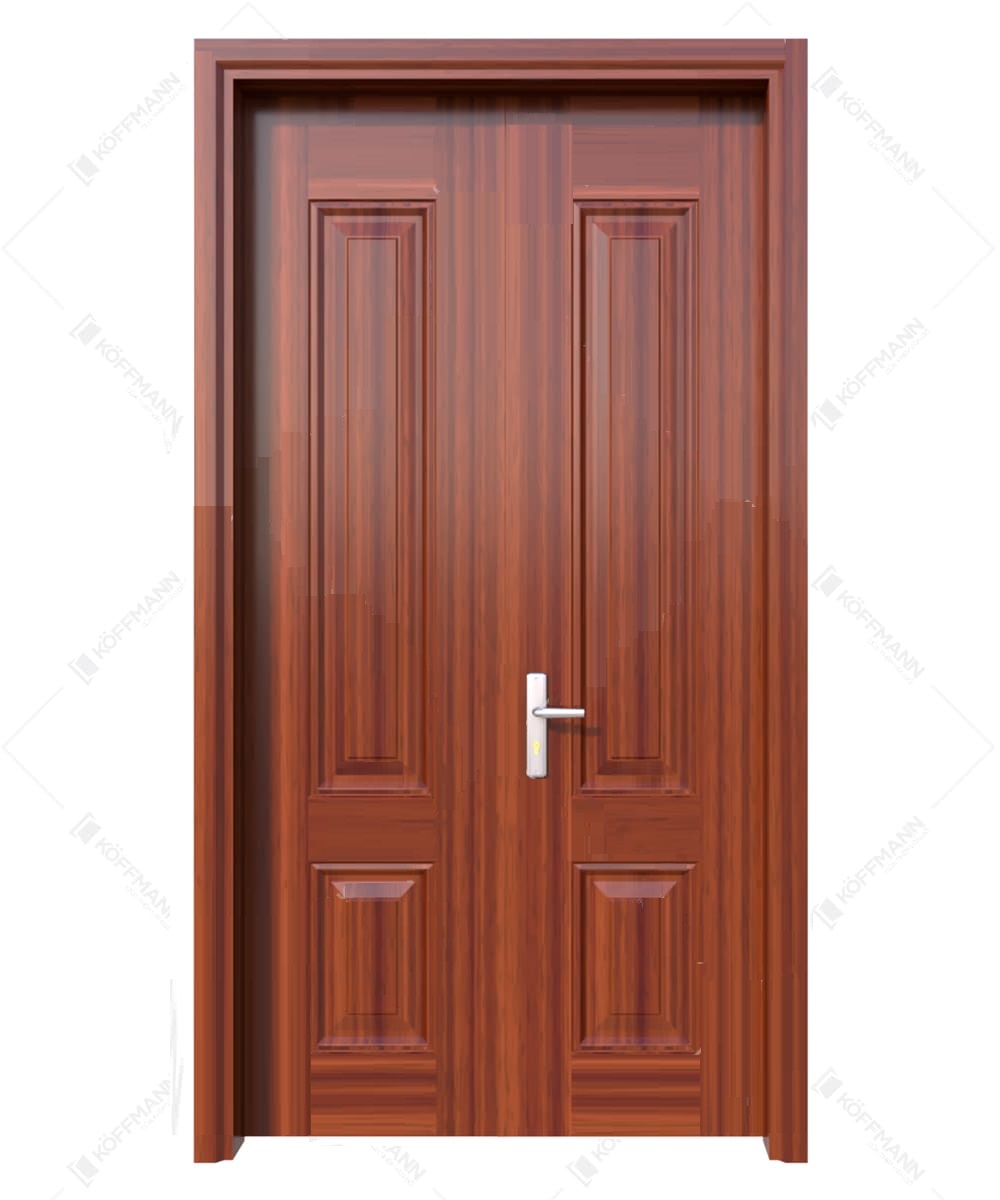 cửa thép vân gỗ 2 cánh