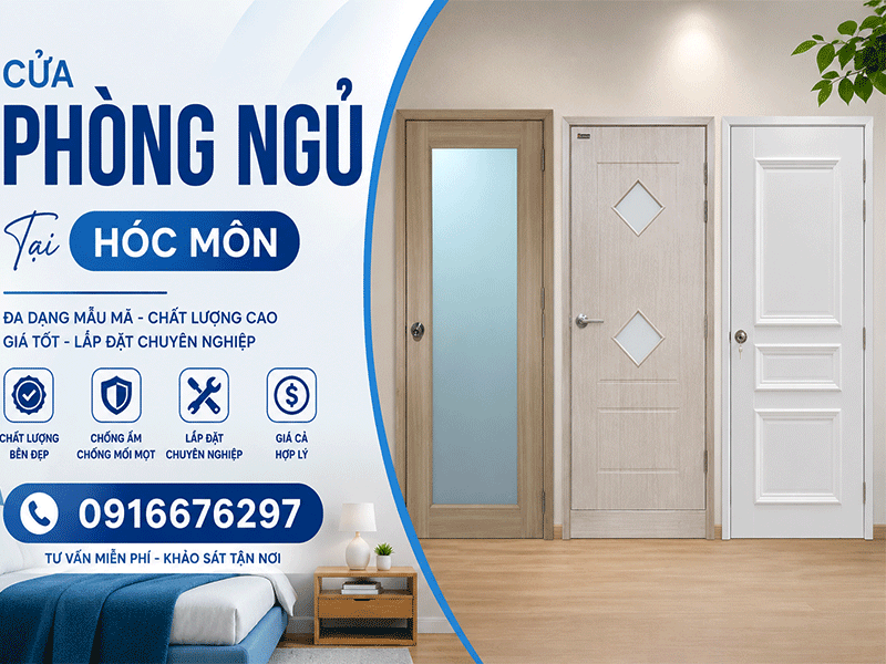 cửa phòng ngủ tại hóc môn