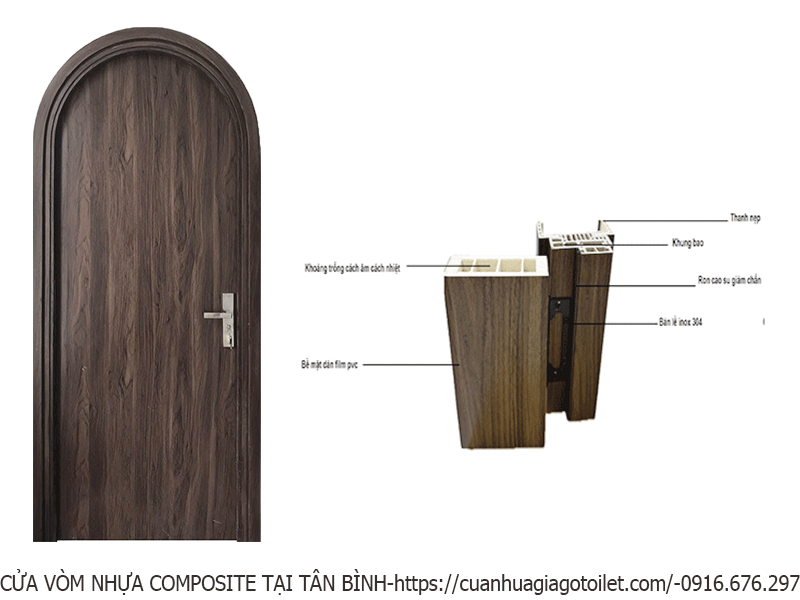 cửa vòm nhựa composite tại Tân Bình