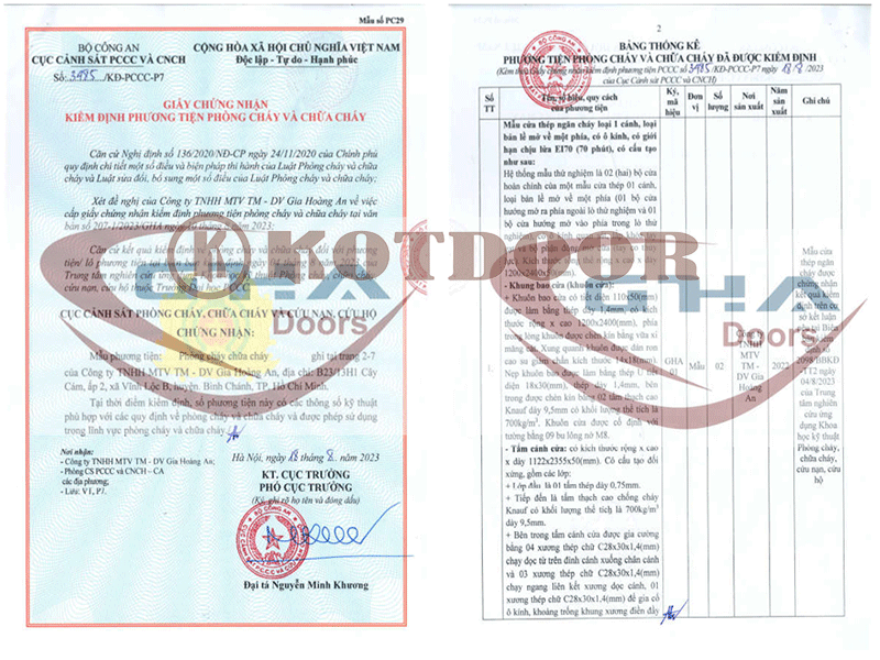 cửa thép chống cháy tại đồng nai