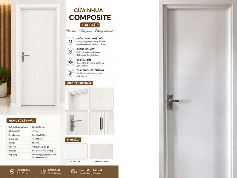 giá cửa nhựa composite tại dĩ an