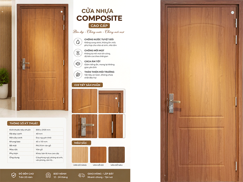 giá cửa nhựa composite tại dĩ an