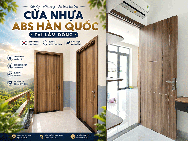 cửa nhựa abs hàn quốc tại tỉnh lâm đồng